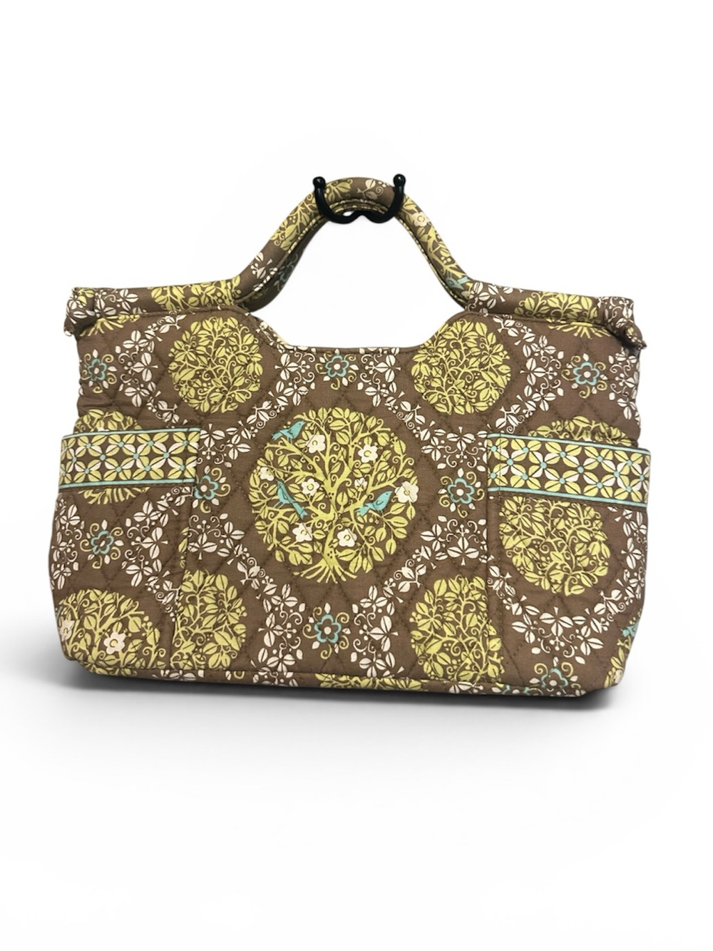 Vera Bradley Brown Tote- Bluebird Sittin in a Tree Pattern